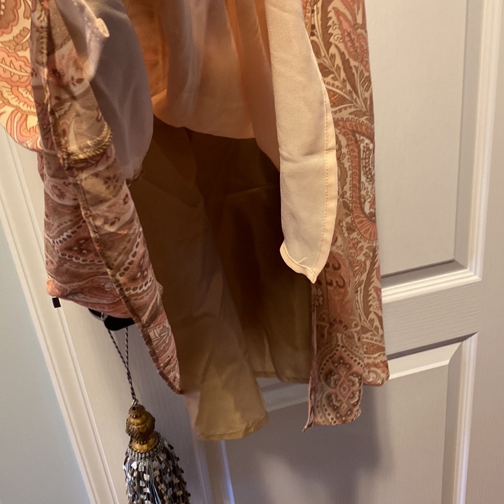 Bandolino spaghetti strap chiffon overlay dress. Size 14 - Picture 7 of 8